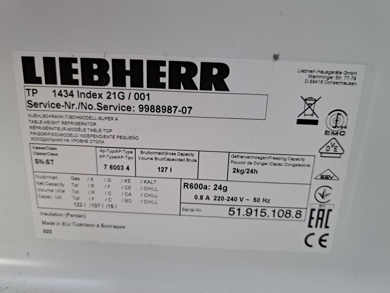 Liebherr koelkast