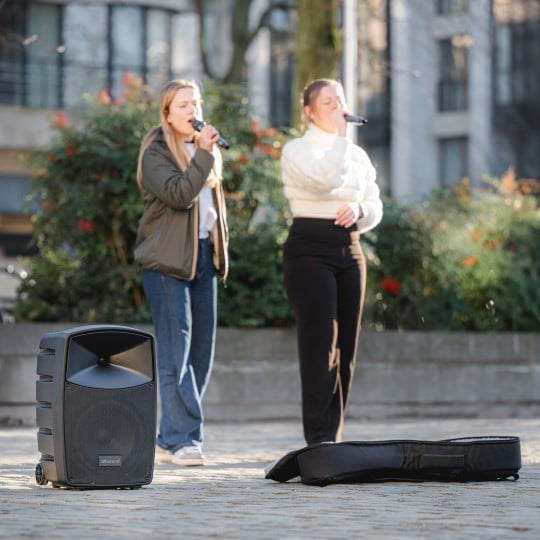 ArtSound U10 Partyspeaker met accu en 2 microfoons  ***300 WATT***