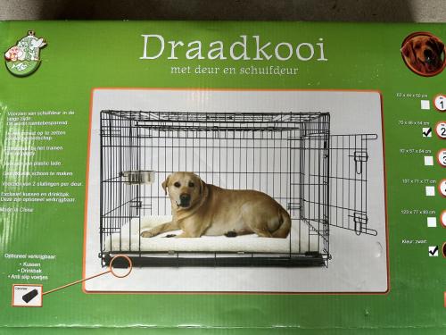 Draadkooi / Bench 76 x 48 x 52 Zwart