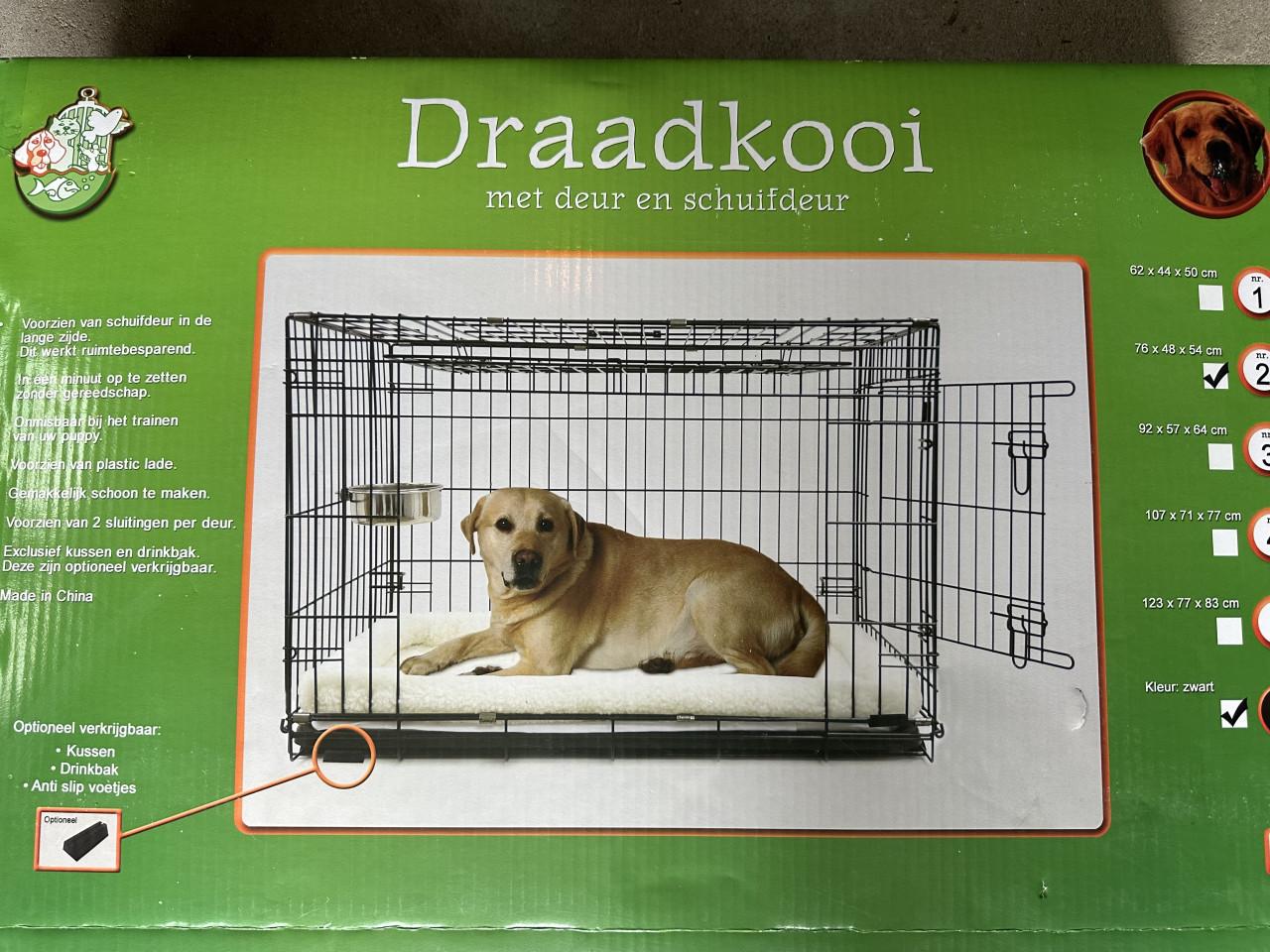 Draadkooi / Bench 76 x 48 x 52 Zwart