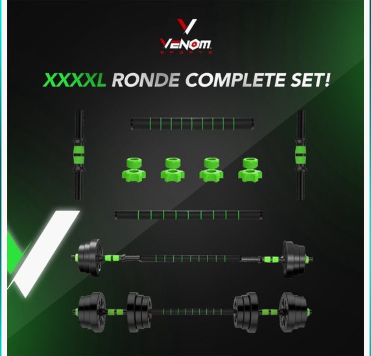 ZGAN Venom sports 2in 1  vinyl dumbell/halter set te koop.