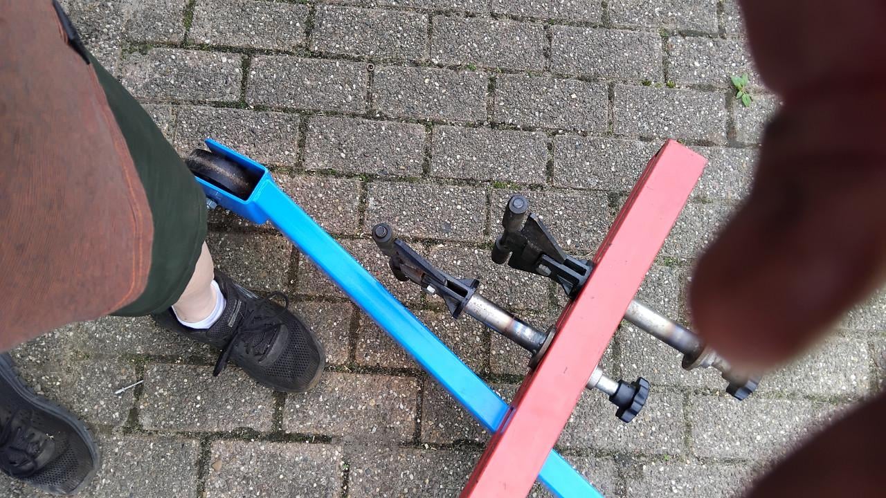 Opvouwbare kraan met versnellingsbak brug en balancer