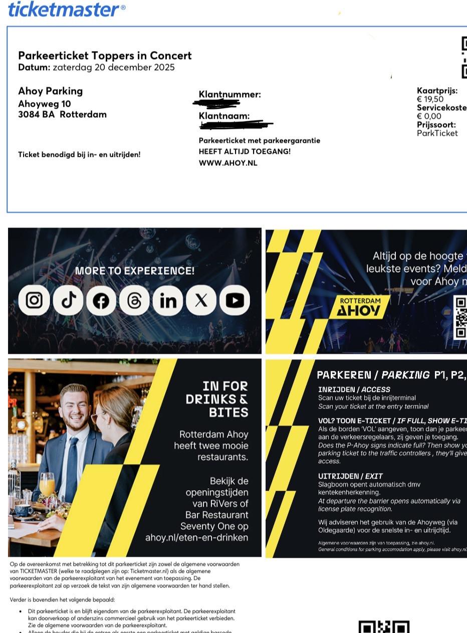 Parkeerkaart Toppers 20-12