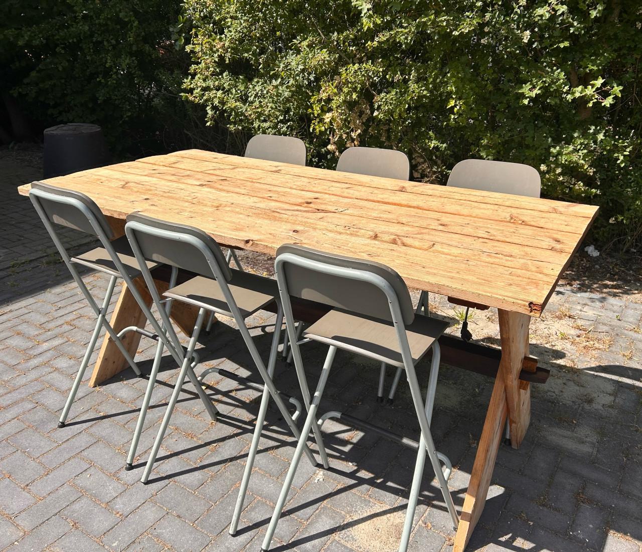 Mancave Stamtafels- 2 st-industriële  /bart/klus/knutseltafel NU € 160