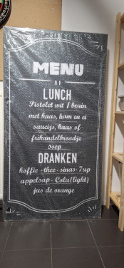 Wandbord zwart-wit