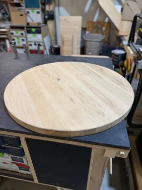 Eiken tafelblad 80cm massief