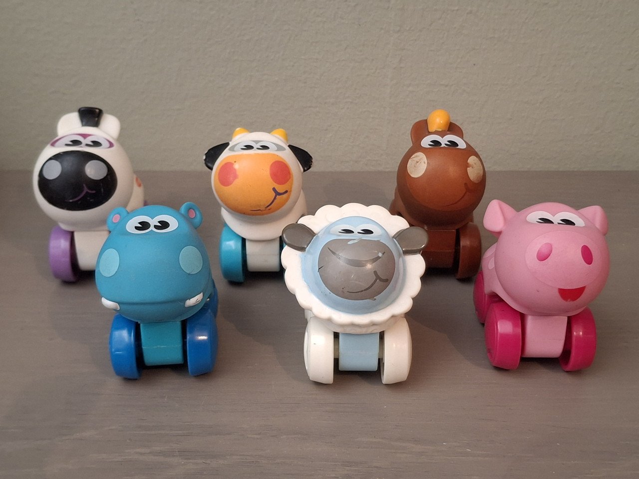 Playskool Dieren op wieltjes, 6 stuks