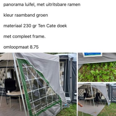 Luifel met pees bevestigen