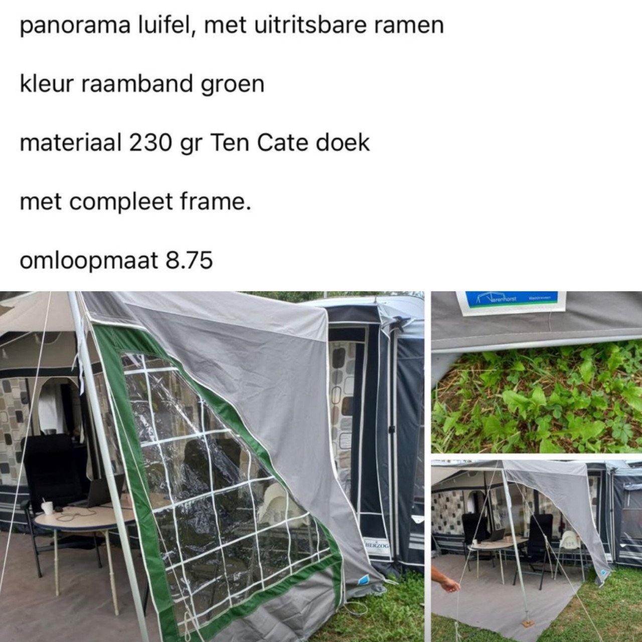 Luifel met pees bevestigen