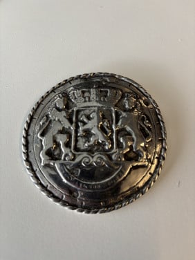 Zilveren broekstuk/klepstuk 7,5 cm