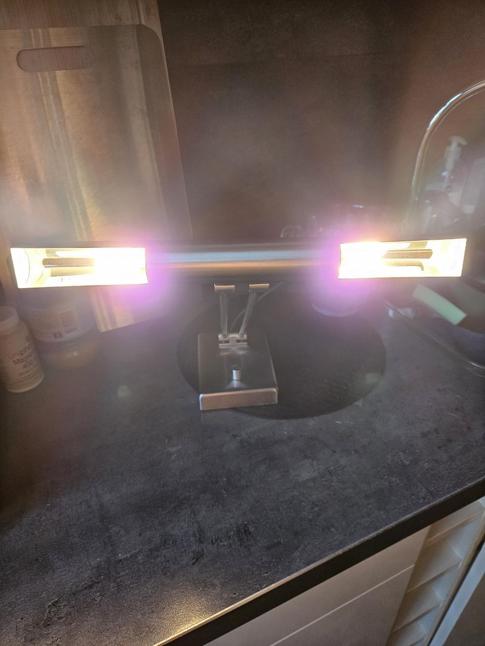 Mooie werkende Piano of tafellamp van geborsteld aluminium