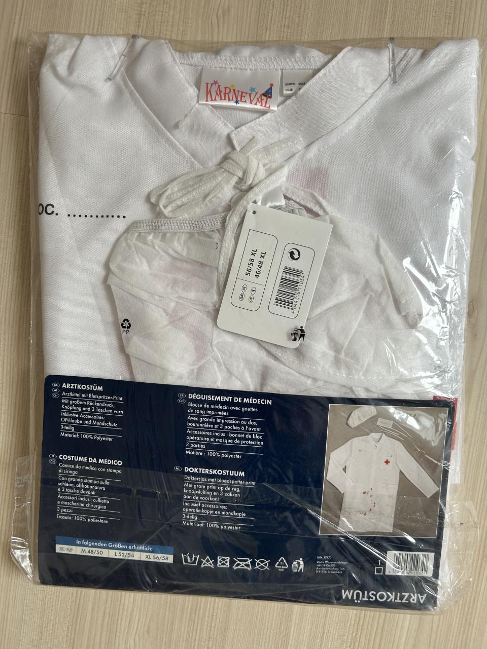 Carnaval / verkleed outfit.....Dokter / arts