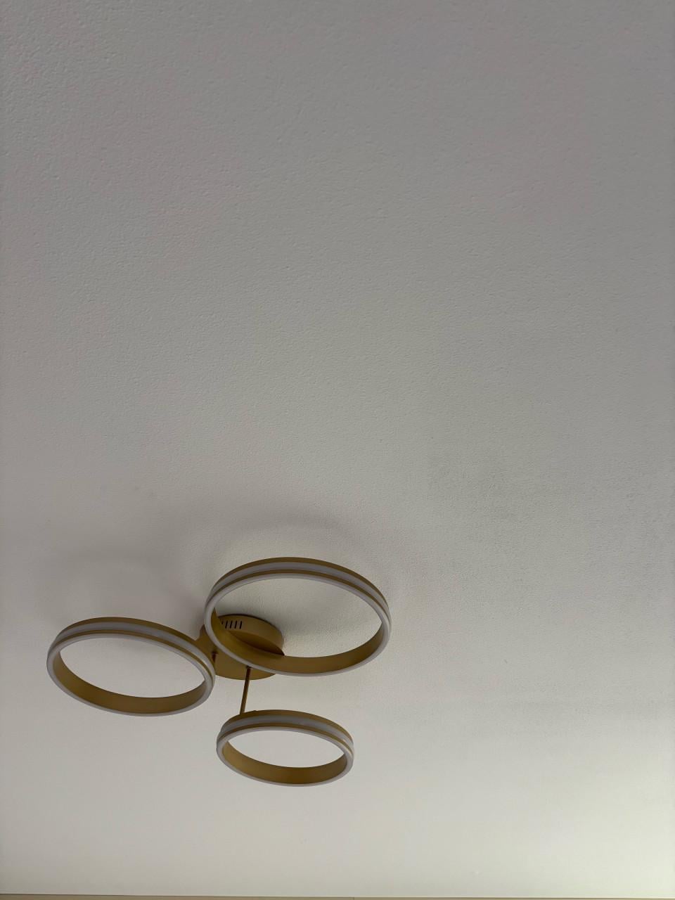 Plafondlamp messing Led 3 staps dimbaar