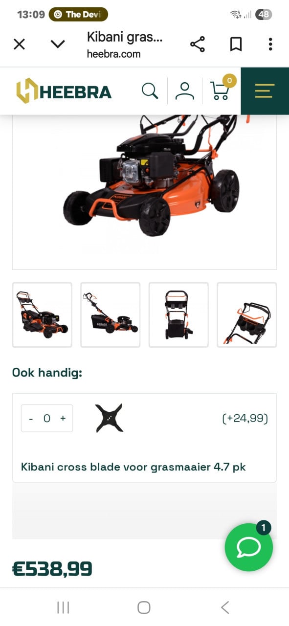Motormaaier zelf rijdend
