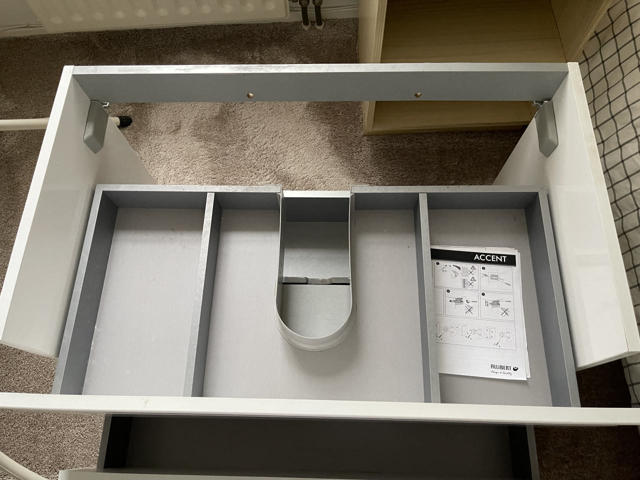 Allibert Accent wastafel 80cm met wasbak