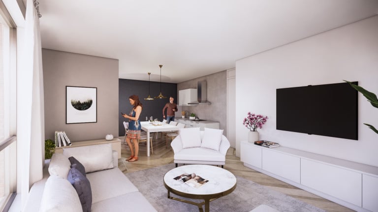 Nieuwbouwappartement, 2slaapkamers, balkon, parkeerplaats-Centrum Terneuzen