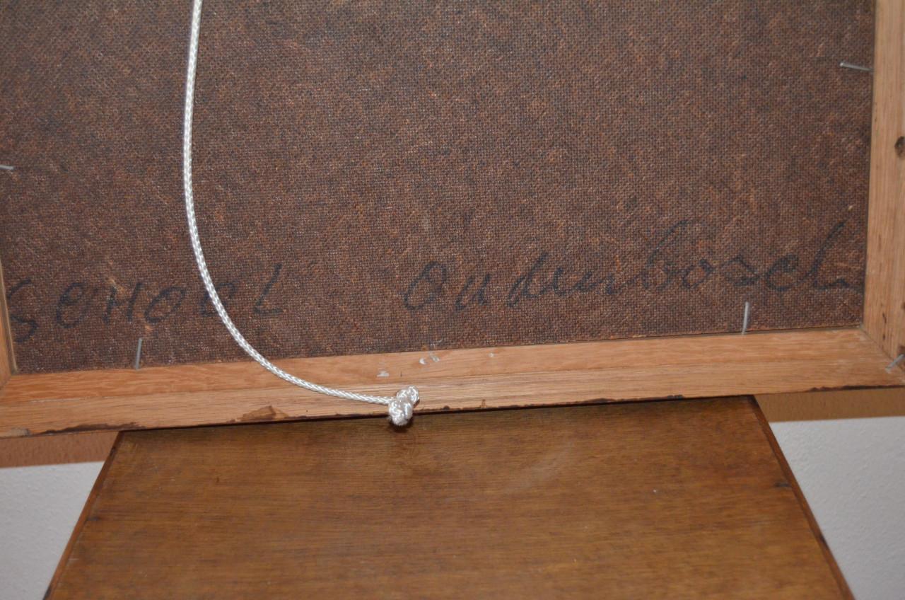 Primitief schilderij School Oudenbosch gesig. E Vonk