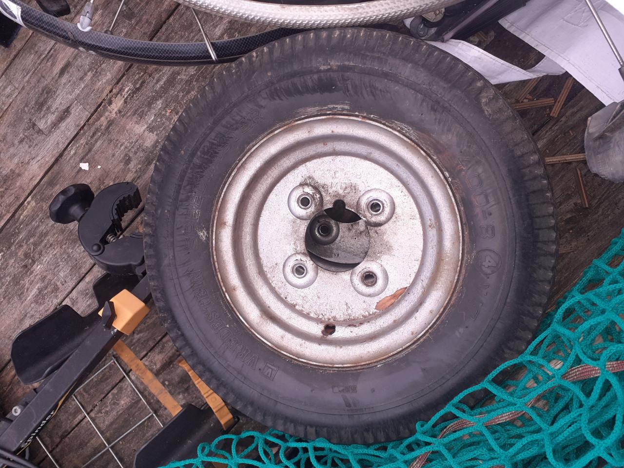 Setje WIELEN vouw-wagen & Bagage -wagen 8 inch