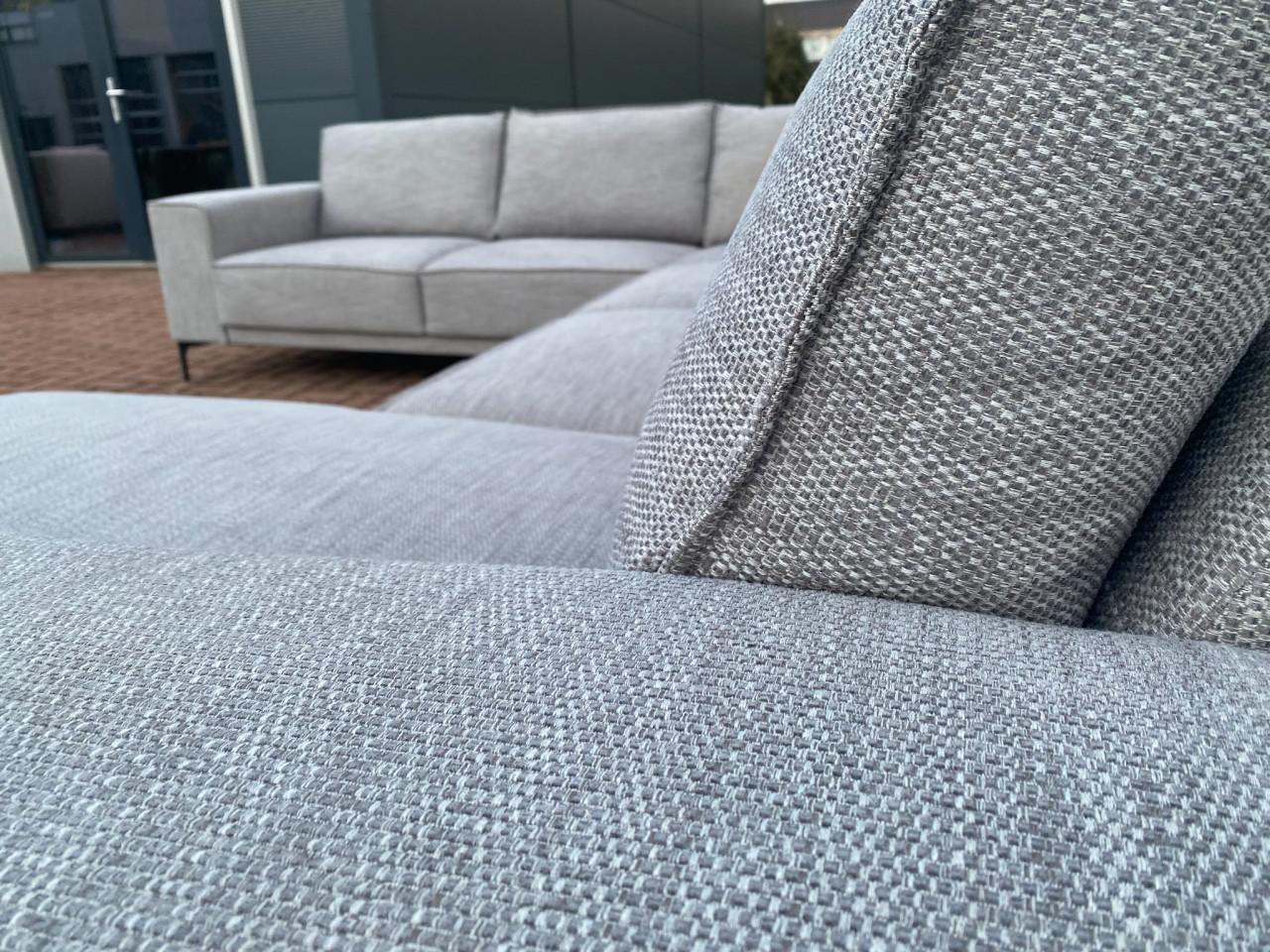 Grijs Stoffen U-Bankstel-Extra Grote Lounge Hoekbank-Gratis Levering