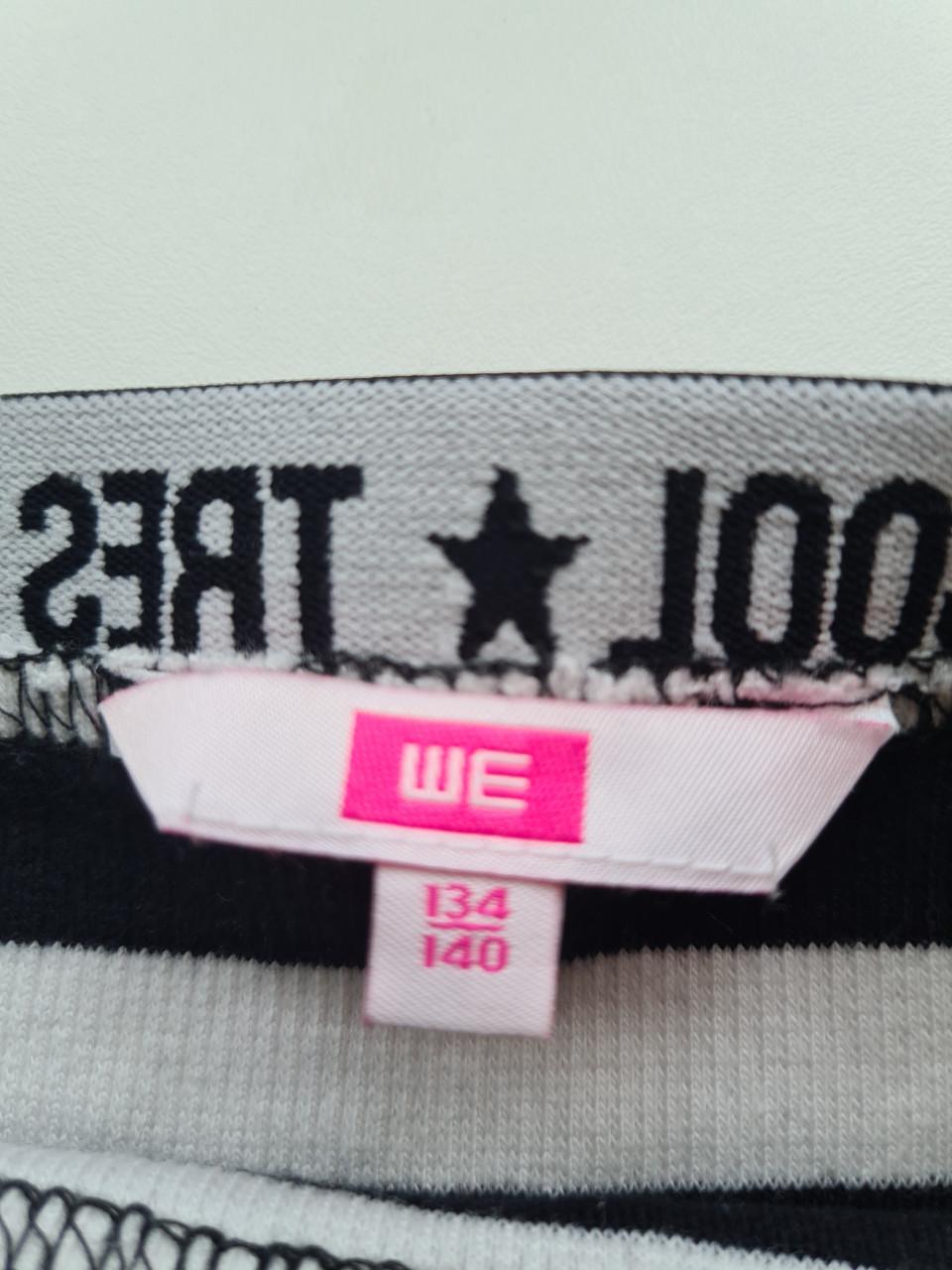 Zwart-wit gestreept stretch rokje van WE Mt 134-140