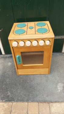 Houten fornuisje met toebehoren