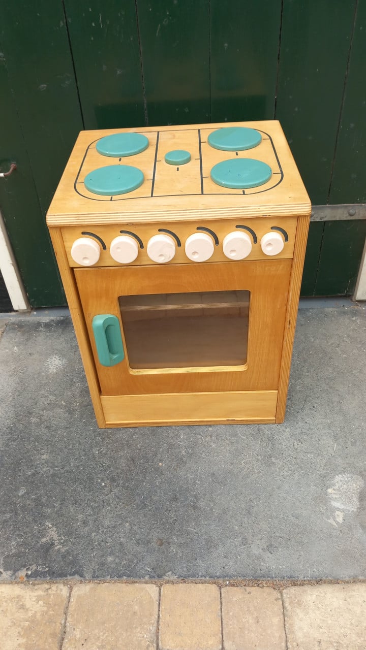 Houten fornuisje met toebehoren