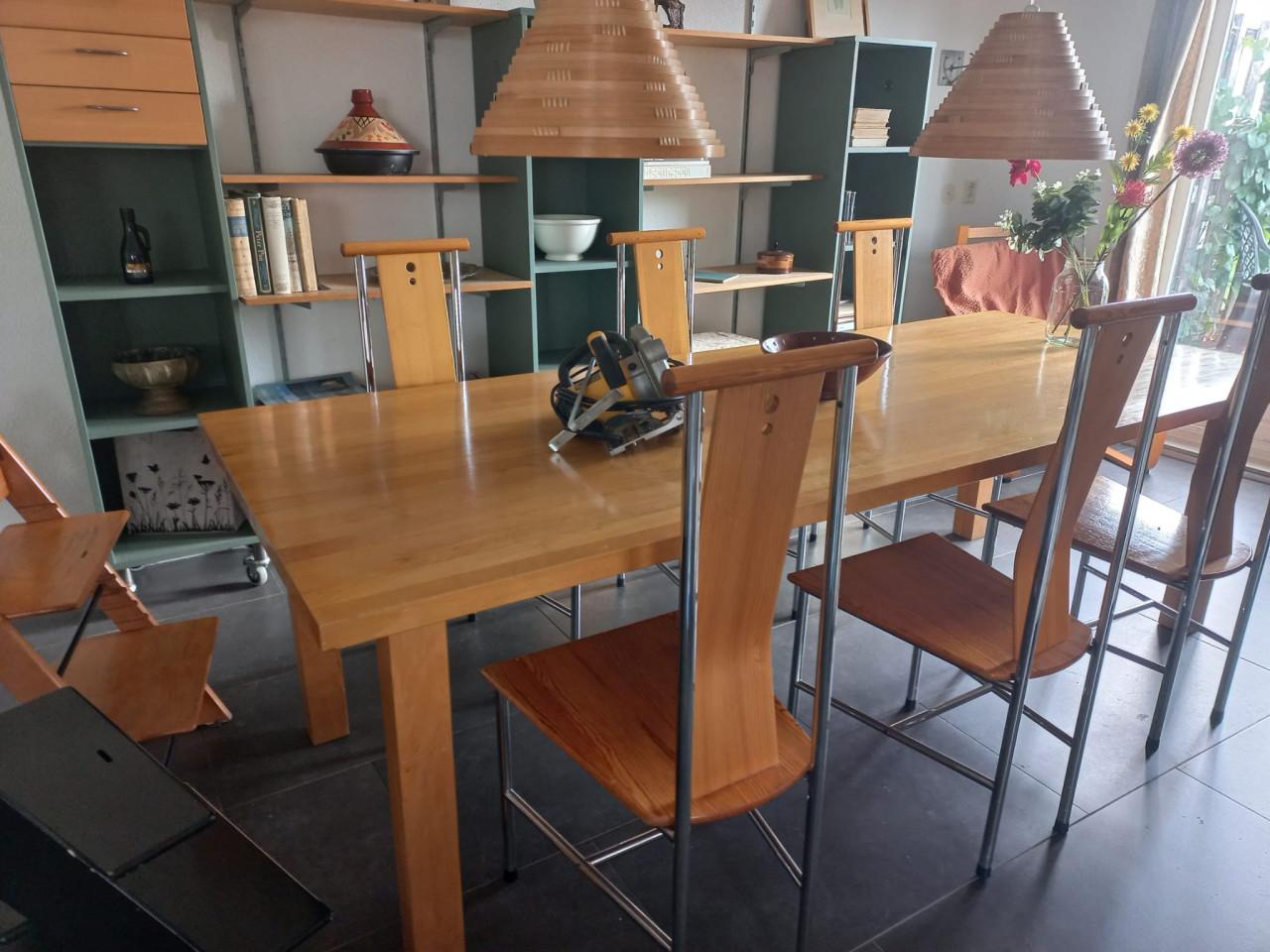 TE KOOP: Eetkamertafel 2.50 x 1.00 mtr