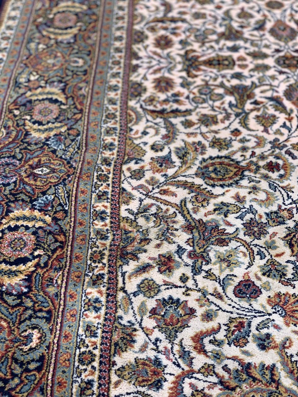 ✨Schitterend Sfeervol Donkerblauw Vintage Vloerkleed Zuiver Scheerwol ✨