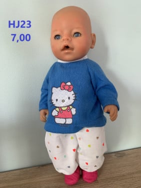 Baby born / babyborn set Kitty . Opbrengst KiKa. Poppenkleertjes.