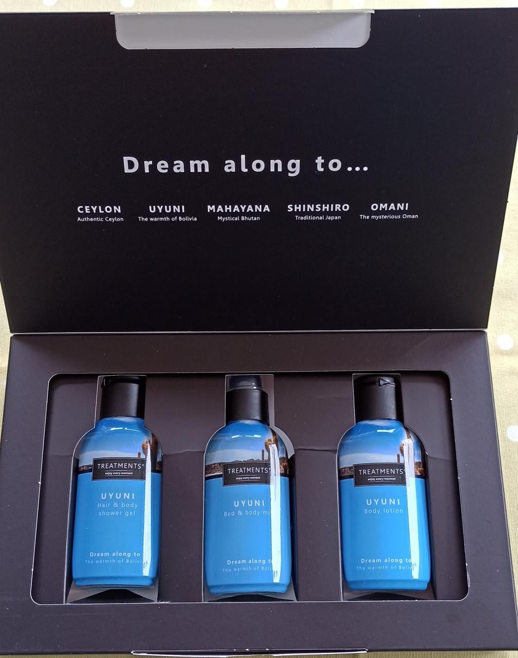 TREATMENTS box, 3 prod. €10 - Shinshiro / Mahayana / Uyuni