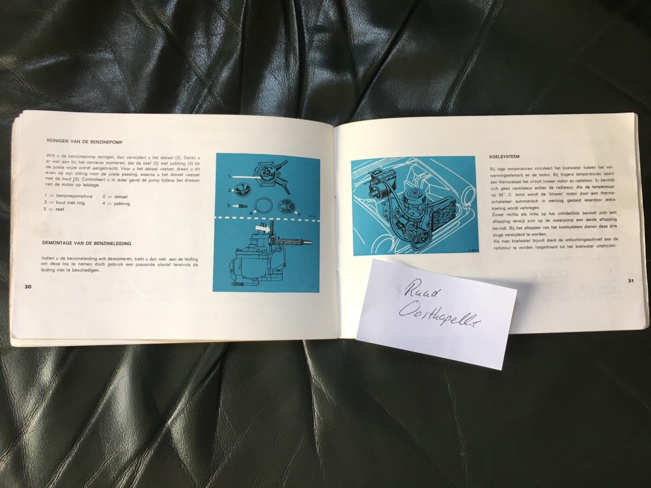 Ford Taunus 12 M instructieboekje