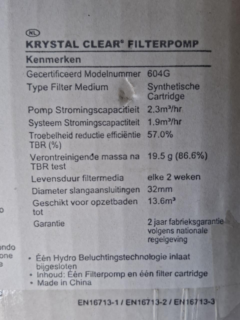 Filterpomp met 5 filters