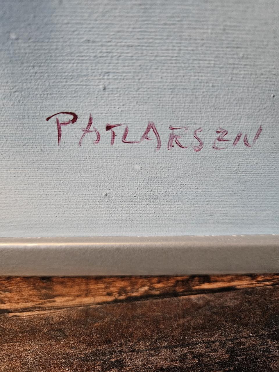 Abstract Schilderij Gesigneerd Pat Larsen, mooie effecten