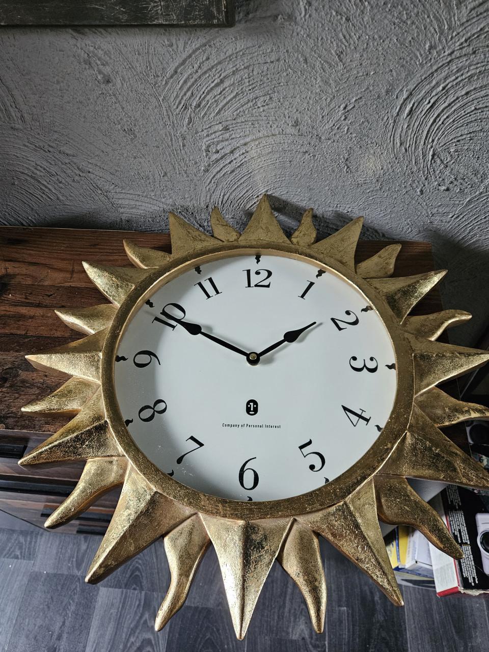 Prachtige grote vintage Karlsson Zonneklok – Goud