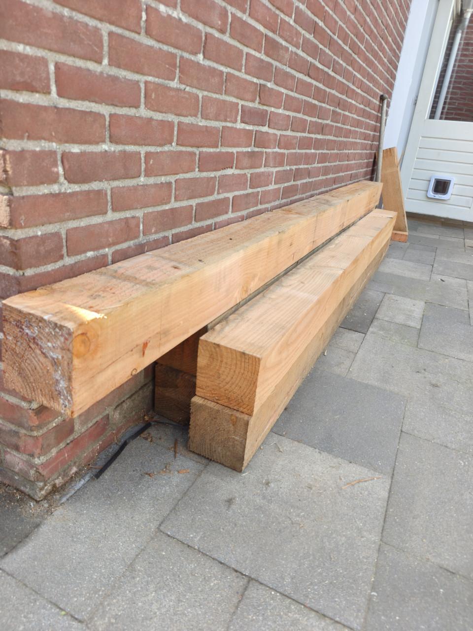 Douglas Hout Balken 15x15cm - 3m en 2,5m