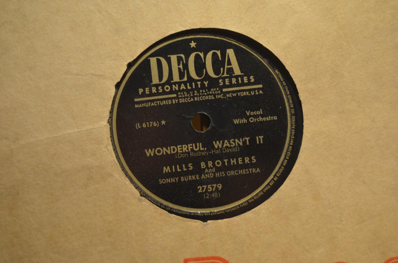78 rpm Mills Brothers jaren '40 en '50 héél veel stuks.
