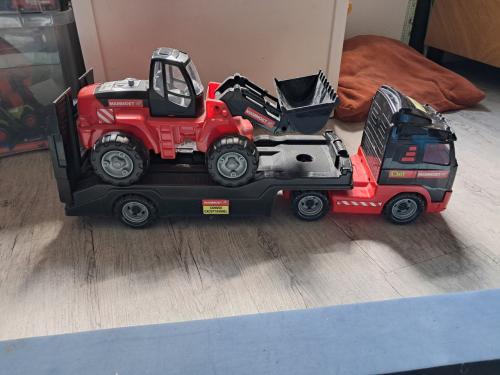 Te koop vrachtauto en laadschep