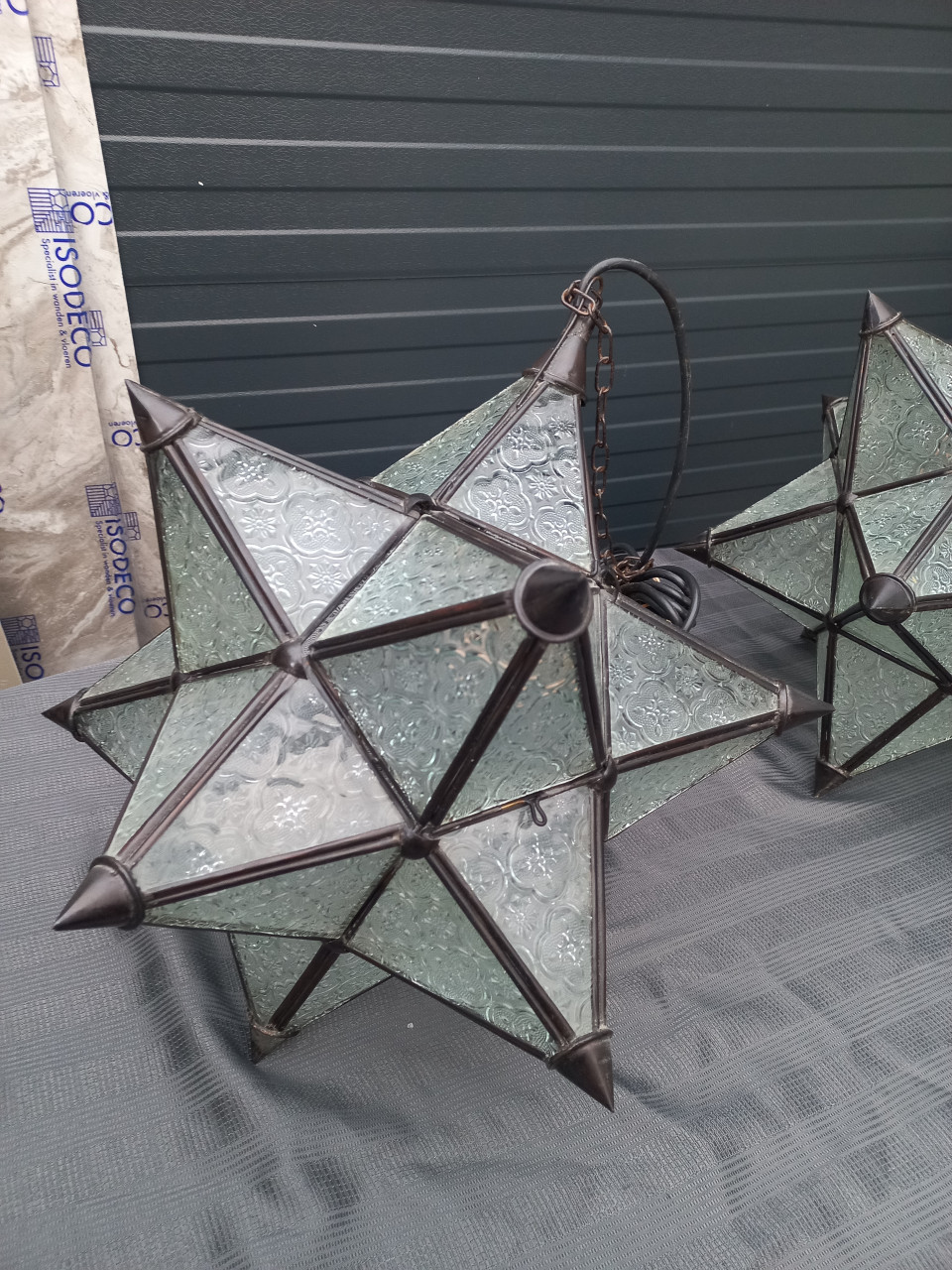 2x prachtige Industriële Retro Wind Glas Ster Kroonluchter Plafond Lampe