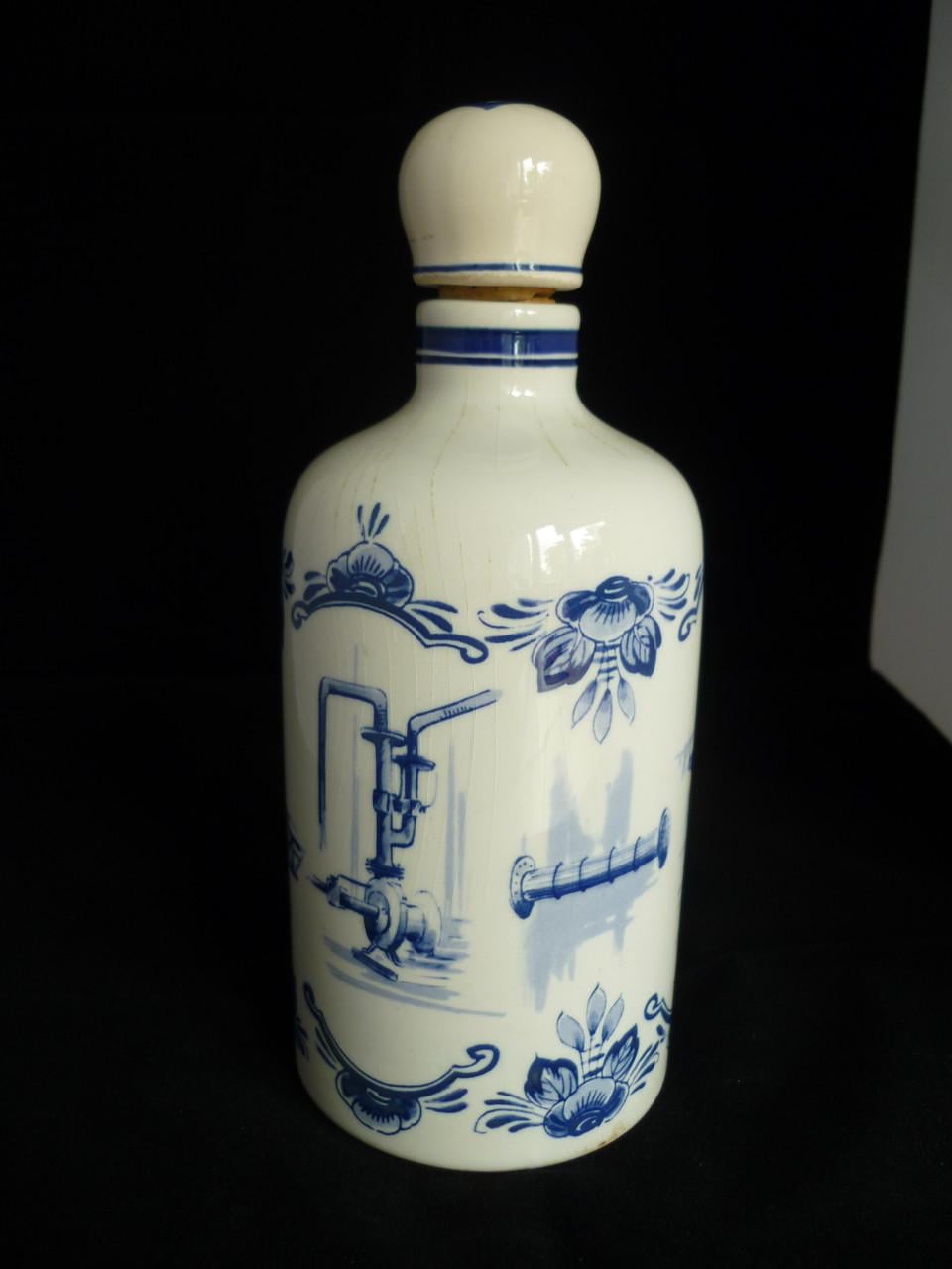 Vintage Regina Gouda Delfts blauwe likeurset + 5 schenktuit