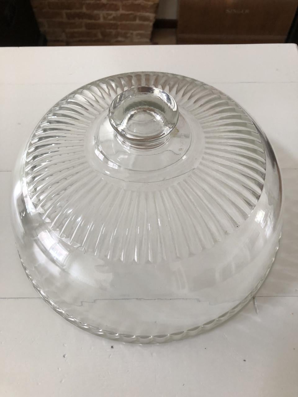 Mooie bewerkte glazen stolp / cloche