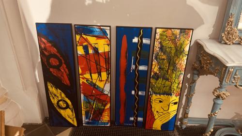 Schilderij klokken Ferdi de Bruijn