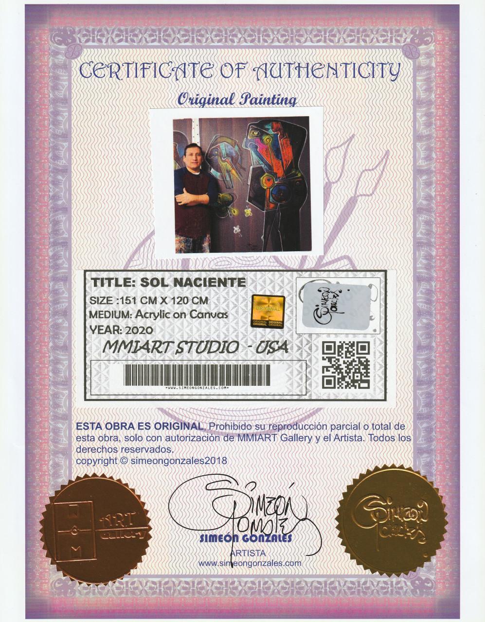 Aanbieding !! 3 Acrylschilderijen van Simeon Gonzales + Boek