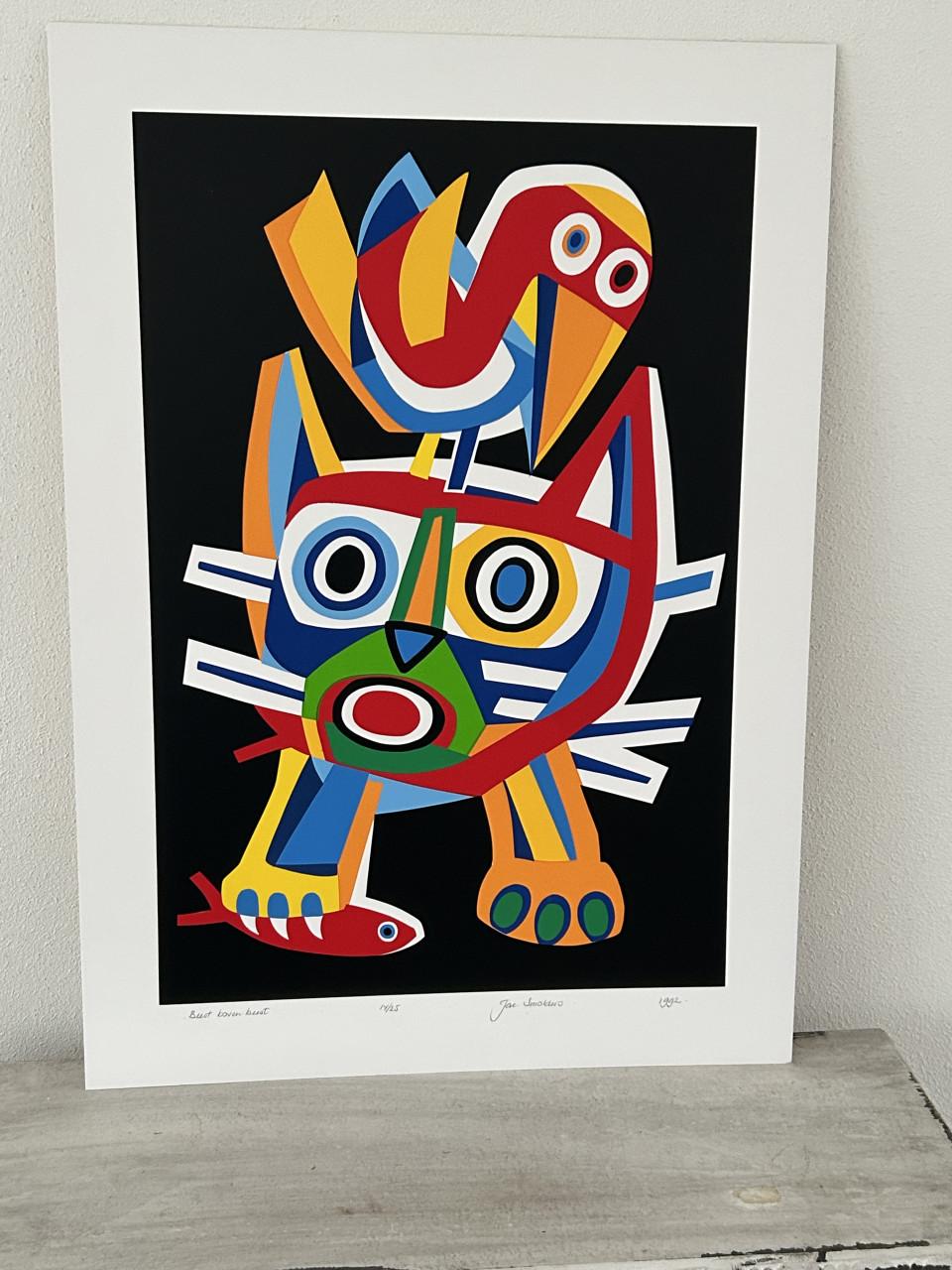 Zeefdruk Jac, Smolders 8 van 25 "Beest boven beest"