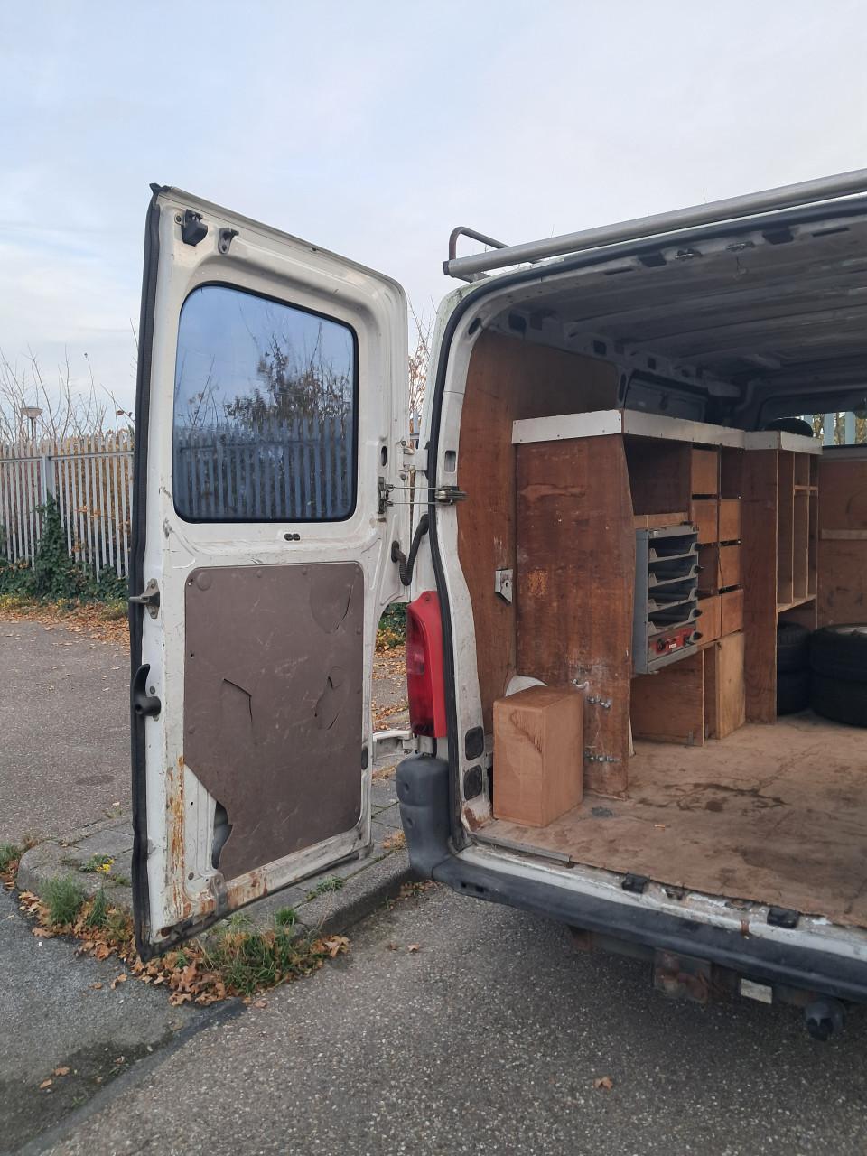 White Renault Master Van