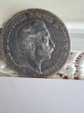 Zilveren 5 mark vanDeutsches Rijk uit 1902
