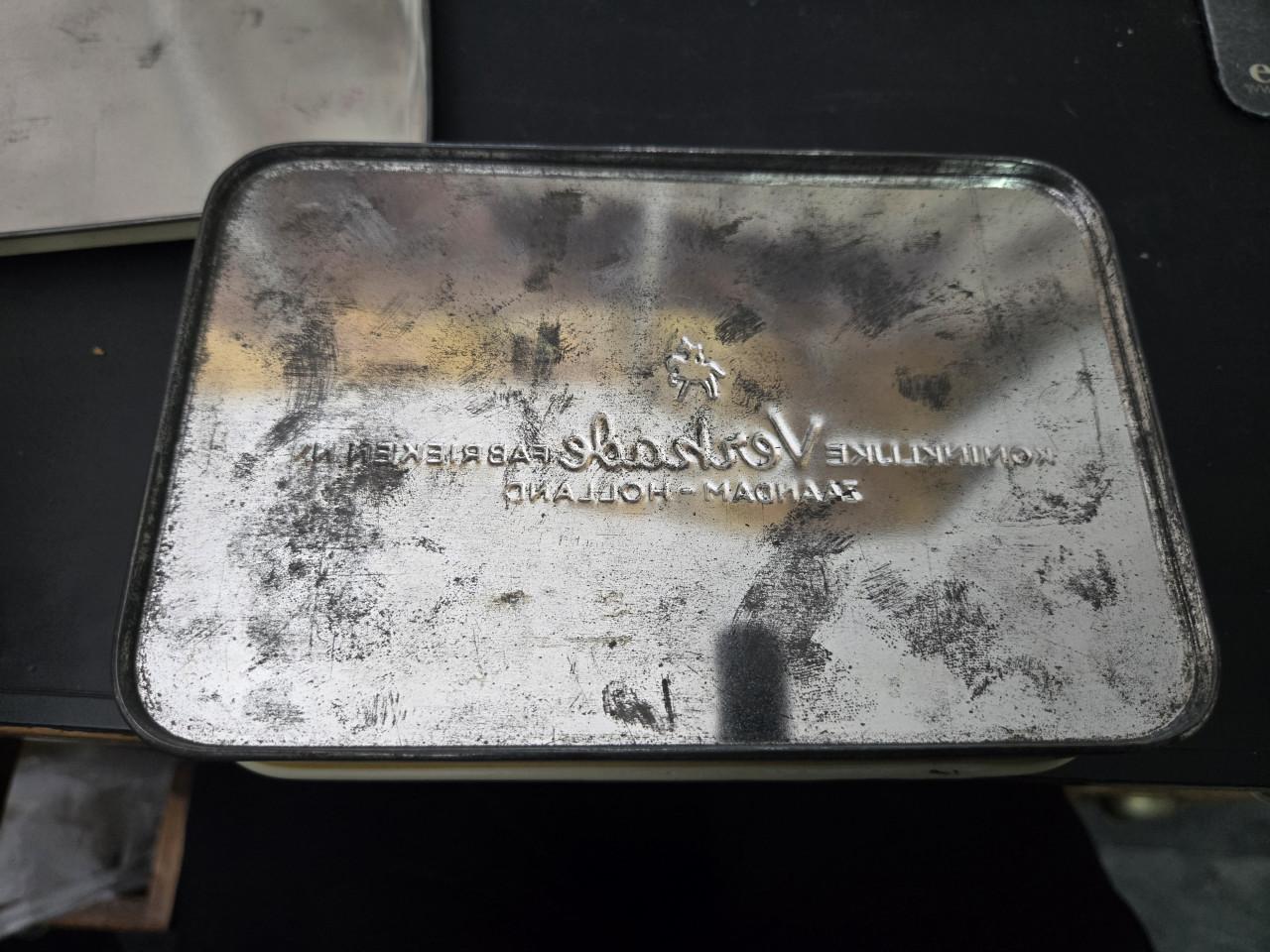 Vintage Verkade koektrommel  17.5x11.5x5.5cm