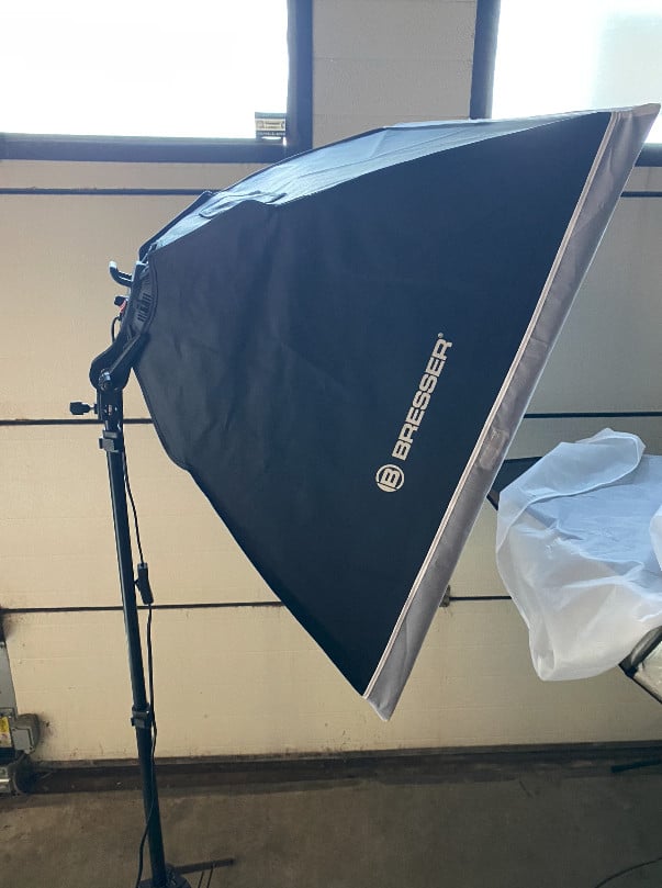 2x Bresser FOTO/VIDEO-LAMP op statief - softbox