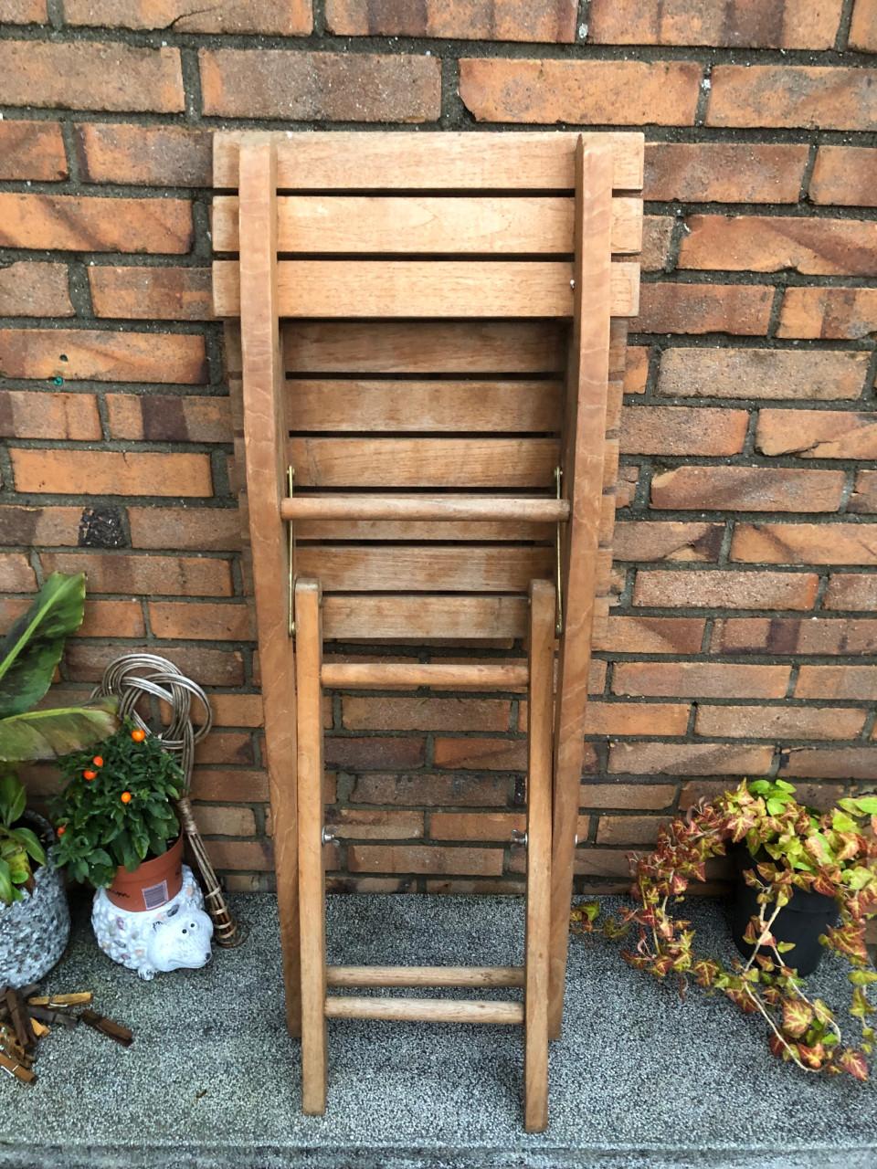 Vintage houten bistro stoeltje - Inklapbaar!