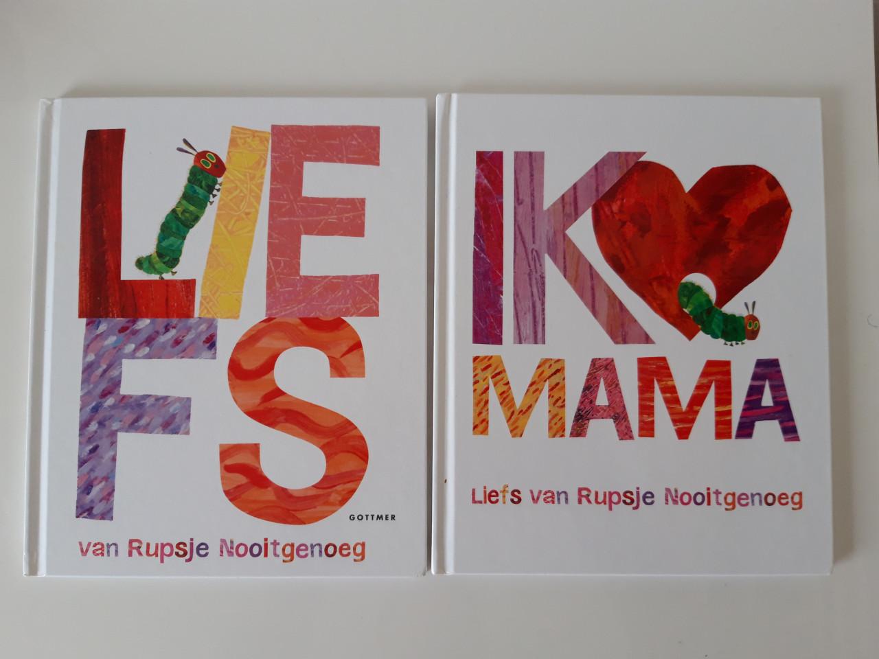 Twee prentenboeken met Rupsje Nooitgenoeg