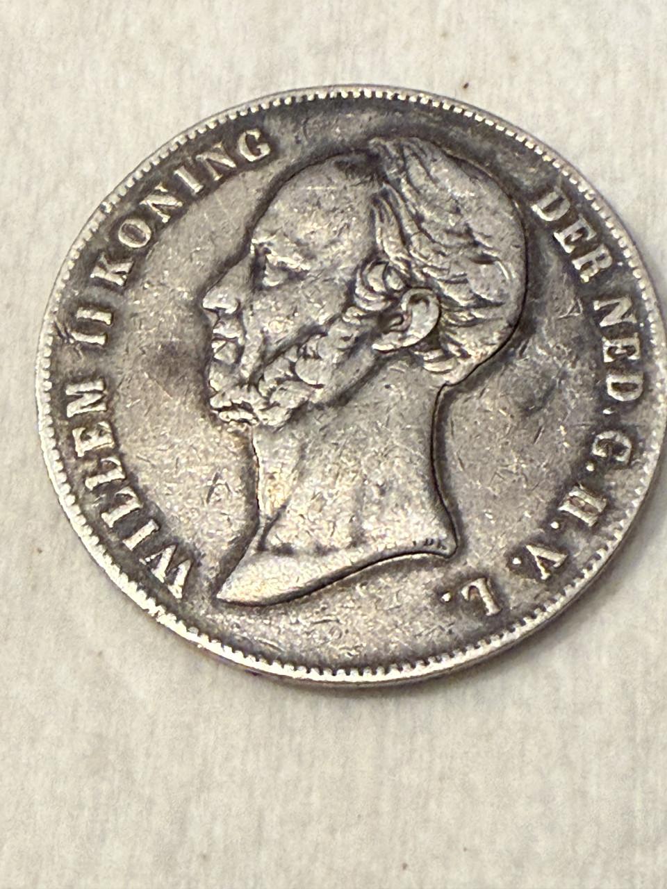 Zilveren 2 1/2 gulden / Rijksdaalder 1848 Koning Willem II